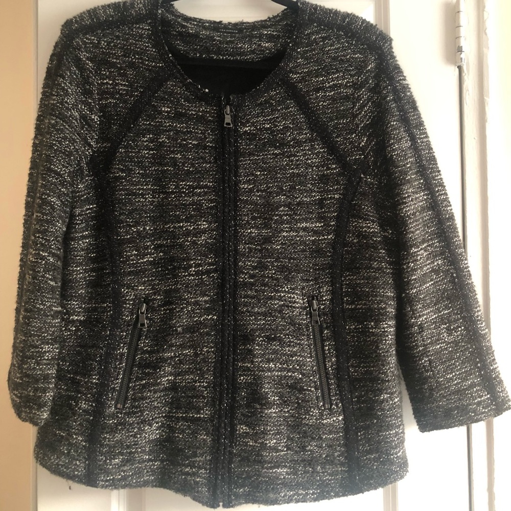 ANN TAYLOR zip up sweater